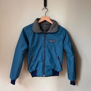 vintage boy’s patagonia fleece lined bomber jacket